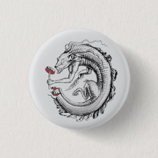 uroboros sushi button (Vorderseite)