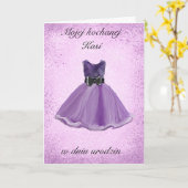 Urodziny - Personalisierte polnische Geburtstagska Karte (Gelbe Blume)