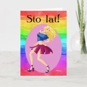 Urodziny - Polnische Geburtstagskarte für sie Karte (Vorderseite)