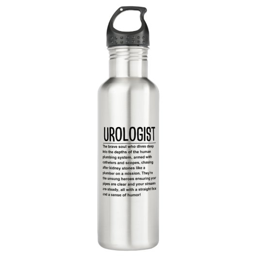 Urologe Edelstahlflasche (Vorderseite)