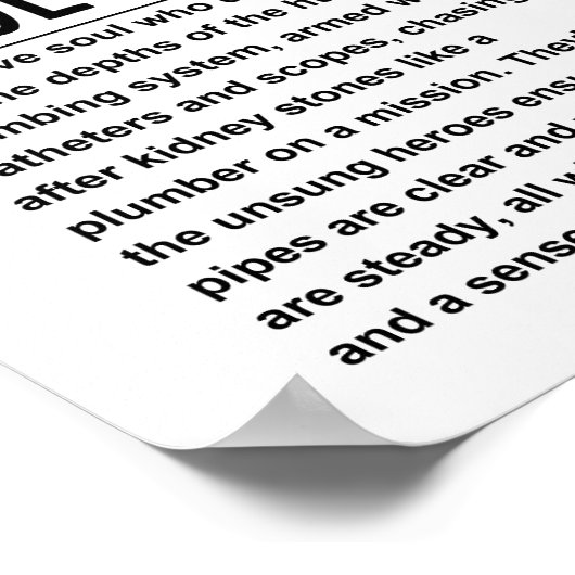 Urologe Poster (Ecke)