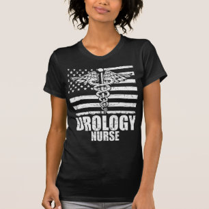 Urologie Nurse American Flag T-Shirt