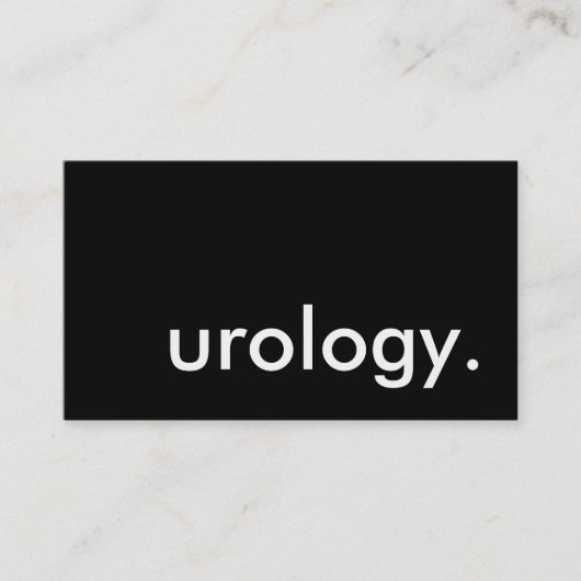 Urologie. Visitenkarte (Vorderseite)