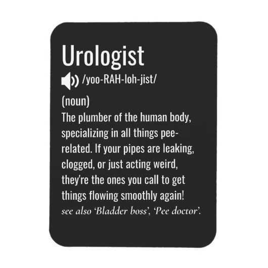 urologist definition funny urology magnet (Vertikal)