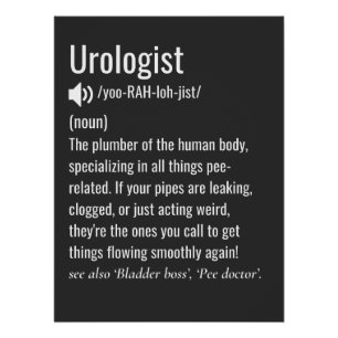 urologistische Definition lustige Urologie Poster