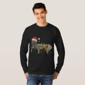 Uromastyx Christmas Lights Weihnachtsmannmütze Dab T-Shirt (Vorne ganz)