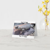 Uromastyx Eidechse, wenn Sie alles- Gute zum Karte (Gelbe Blume)