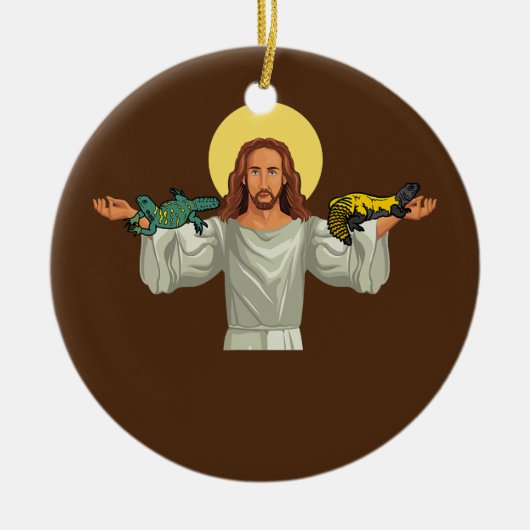 Uromastyx Reptile Spiny Taillik Lizard Gecko Mama Keramik Ornament (Vorne)