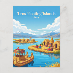 Uros Schwimmende Inseln Peru Postkarte