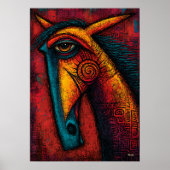 Urpferdgeist – Expressionistische abstrakte Wand Poster (Vorne)