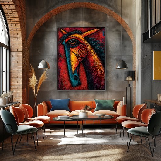 Urpferdgeist – Expressionistische abstrakte Wand Poster