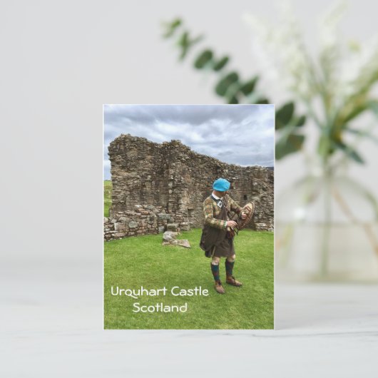 Urquhart Castle in Schottland, Jacobite Man in Kil Postkarte (Stehend Vorderseite)