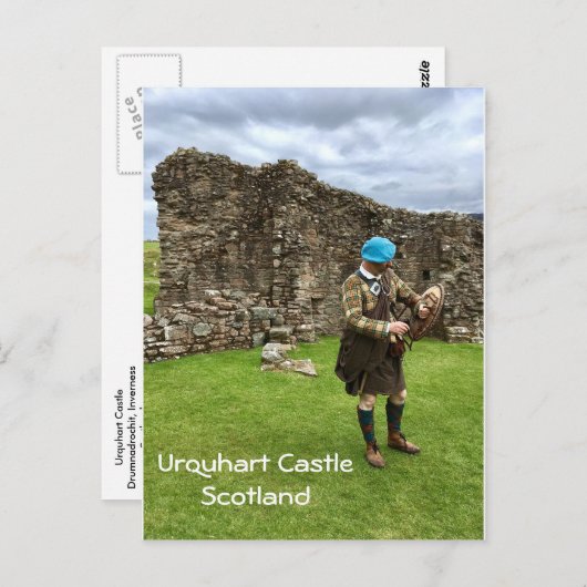 Urquhart Castle in Schottland, Jacobite Man in Kil Postkarte (Vorne/Hinten)