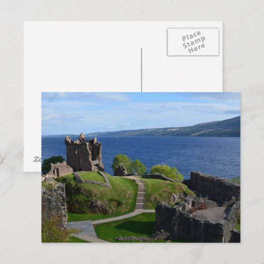 Urquhart Castle Ruins Postkarte (Vorne/Hinten)