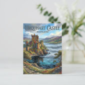 Urquhart Castle Schottland Postkarte (Stehend Vorderseite)