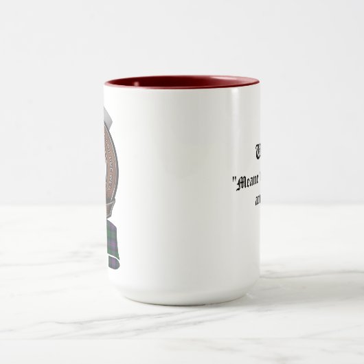 Urquhart Clan Abzeichen Combo 15oz Tasse (Zentrum)