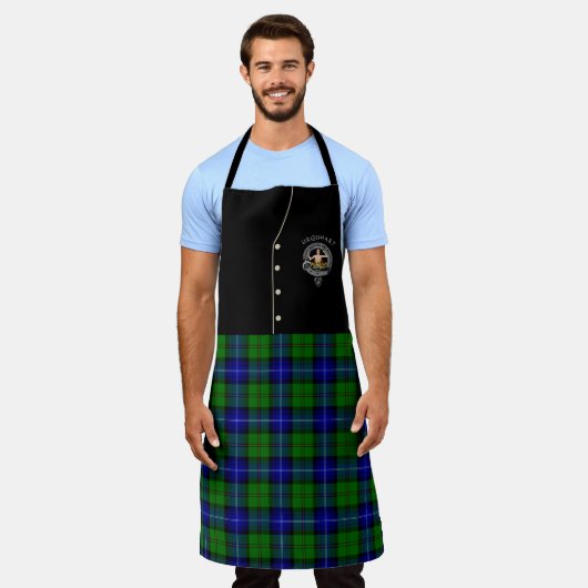 Urquhart Clan Abzeichen & Tartan Kilt Schürze (Getragen)