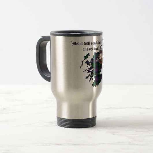 Urquhart Clan Abzeichen Travel Mug Reisebecher (Vorderseite Links)