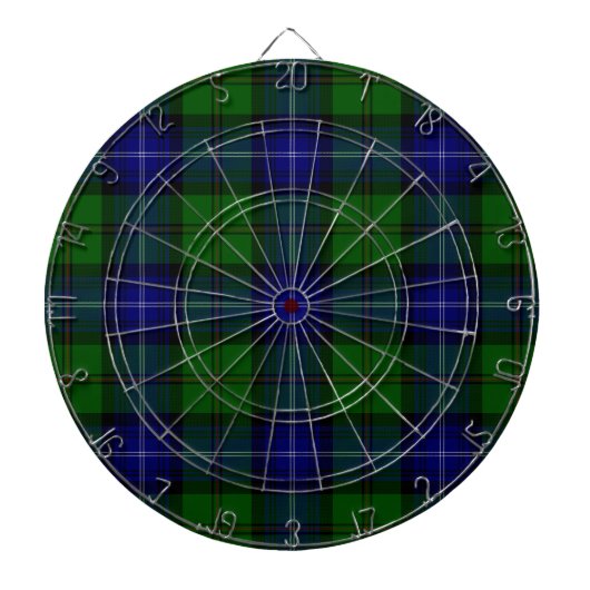 Urquhart tartan blue kariert dartscheibe (vorne)