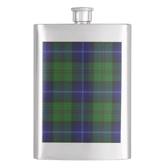 Urquhart tartan blue kariert flachmann (Vorderseite)