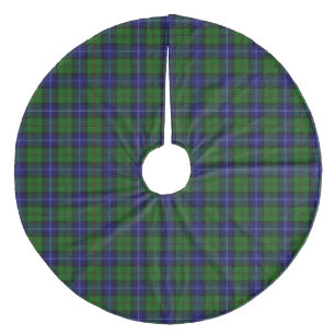 Urquhart tartan blue kariert fleece weihnachtsbaumdecke