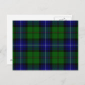 Urquhart tartan blue kariert postkarte (Vorne/Hinten)