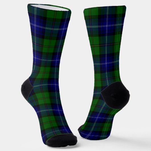 Urquhart tartan blue kariert socken (Gewinkelt)
