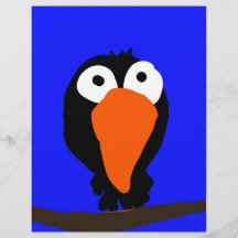 Urraco zeichnend schwarzer Vogel