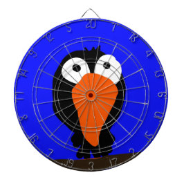 Urraco zeichnend schwarzer Vogel Dartscheibe