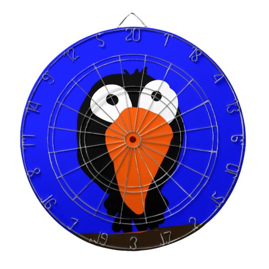 Urraco zeichnend schwarzer Vogel Dartscheibe (vorne)