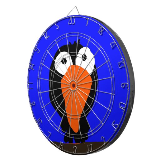 Urraco zeichnend schwarzer Vogel Dartscheibe (Vorderseite rechts)