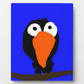 Urraco zeichnend schwarzer Vogel Fotoplatte (Vorderseite)