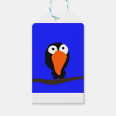 Urraco zeichnend schwarzer Vogel Geschenkanhänger (Vorderseite)