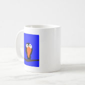 Urraco zeichnend schwarzer Vogel Kaffeetasse (Vorderseite Links)