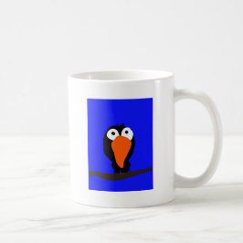 Urraco zeichnend schwarzer Vogel Kaffeetasse