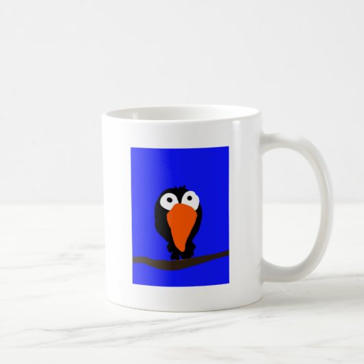 Urraco zeichnend schwarzer Vogel Kaffeetasse (Rechts)
