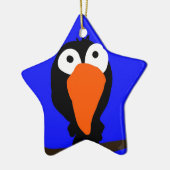 Urraco zeichnend schwarzer Vogel Keramik Ornament (Links)