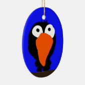 Urraco zeichnend schwarzer Vogel Keramik Ornament (Rechts)