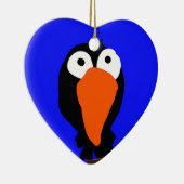 Urraco zeichnend schwarzer Vogel Keramik Ornament (Rechts)