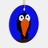 Urraco zeichnend schwarzer Vogel Keramikornament (Rechts)