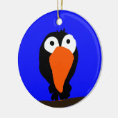 Urraco zeichnend schwarzer Vogel Keramikornament (Links)