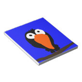 Urraco zeichnend schwarzer Vogel Notizblock (angewinkelt)