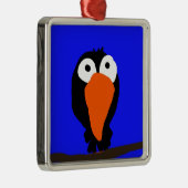 Urraco zeichnend schwarzer Vogel Ornament Aus Metall (Rechts)