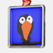 Urraco zeichnend schwarzer Vogel Ornament Aus Metall (Links)