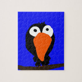 Urraco zeichnend schwarzer Vogel Puzzle