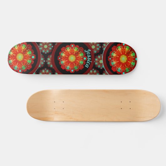 Urrhythmen Mandala Muster Skateboard (Horizontal)