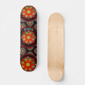 Urrhythmen Mandala Muster Skateboard (Vorderseite)