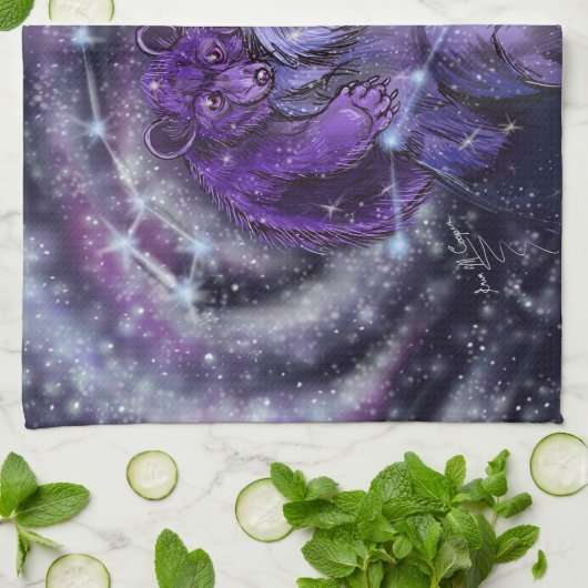 Ursa Mini- und Major-Star-Bären Geschirrtuch (Gefaltet)