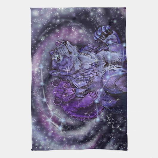 Ursa Mini- und Major-Star-Bären Geschirrtuch (Vertikal)