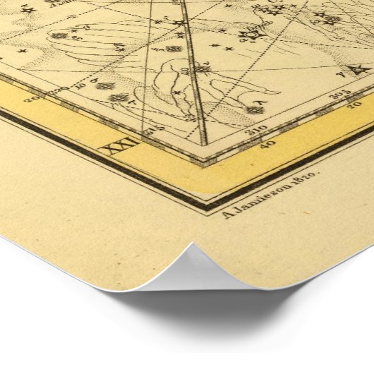 Ursa Minor, Cassiopeia, Tarandus, Cepheus Poster (Ecke)